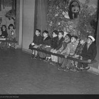 Lunch hour during Children's Book Fair, North Asiatic Hall, November 1950
