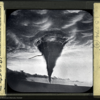Tornado, Waynoka, Oklahoma, May 17, 1898; Work of Wind lecture slide, Mr. Sherwood Weather Bureau slides