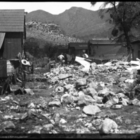 Street in Bisbee, Arizona after the flood of 1890