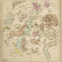 Celestial maps from Burritt's Atlas, designed to illustrate the geography of the heavens